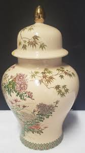 SHIBATA Japan Porcelain GINGER JAR VASE Floral Pattern 8 1/2" Tall | eBay