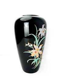 10" Italian Porcelain Vase Flower Design Marked Décor ...