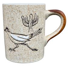 Vintage Roadrunner And Cactus Embossed Speckled Mug – Mug ...