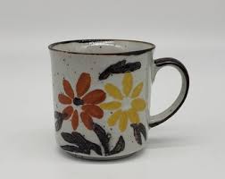 Flower Mug With Speckled Background - Etsy