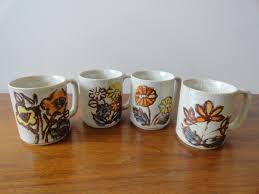 Vintage Westwood Japan "Potpourri" Coffee Cup Mugs Orange ...