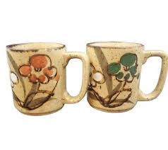 Vintage Mugs Otagiri Hand Painted Stoneware Speckled ...
