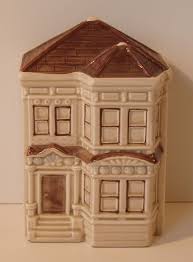 Hand Painted Brown & Cream Victorian House Bank Manufactured by Otagiri in 1980 | eBay