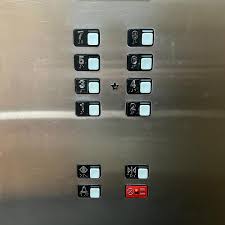 A 1989 Westinghouse elevator with the old long bar style MT ...