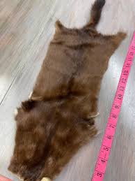Brown Mink Fur Skin Pelt Craft Scarf Winter Accessory B-23 - Etsy