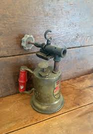 Vintage Turner Brass Works Torch with Wooden Handle - Day ...