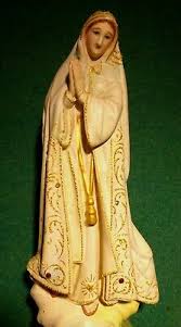 APPARITION OUR LADY FATIMA TO BLESSED SHEPHERDS Vtg CHALKWAR ...