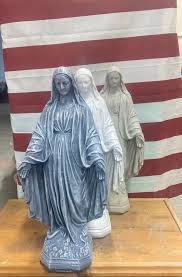 18” Virgin Mary Concrete Statuary Indoor/ Outdoor Home and ...