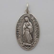 Sterling Silver 30mm x 18mm Sterling Silver Our Lady of ...