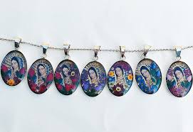 Our Lady of Guadalupe Necklace: Sterling Silver Resin ...