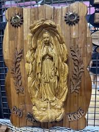 Hand-Carved Olive Wood Virgin Mary from the Holy Land | eBay