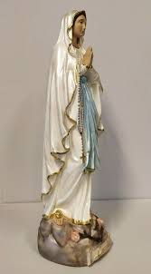 Madonna of Lourdes Statue 60 Cm (23.62 Inches) Marble Resin ...