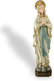 Amazon.com: 14.96 Inch Lourdes Virgin Statue with Pedestal ...