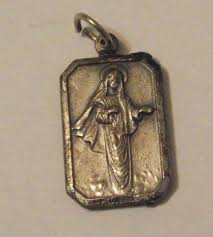 Vintage Our Lady of Medugorje rectangle pendant medal | eBay