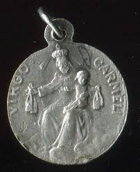 heart of jesus vintage Holy silvered Medal virgo carmel ...