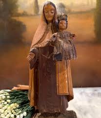 Antique Hand-carved Mexican Santos of N.S. Del Carmen ...