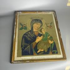 Italian Vintage Wood Frame Picture Frame S. Marih S. Maria ...