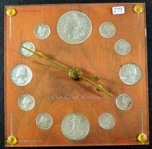 Sold at Auction: "Our Silver Story" Silver coin clock