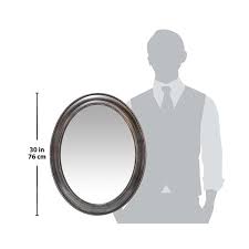 Copper Grove Dieppe Oval Wall Mirror with Vintage Silvertone Finish - 30 x 2 x 24 - 30 x 2 x 24 - Bed Bath & Beyond - 28242581