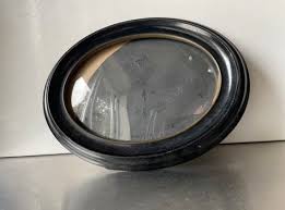 Antique Wooden Black Oval Picture Frame Convex Glass - Etsy Canada
