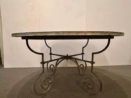 Stunning Large Round Zinc and Iron Dining Table at 1stDibs
