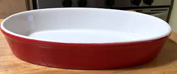 Oval baking dish red | eBay