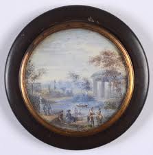 Louis-Gabriel Moreau Elder-Follower "Elegant figures in park ...