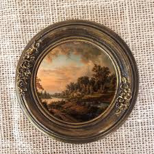Framed Victorian Landscape Art: Antique Style Mini Print ...