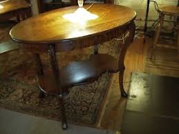Antique Oval Library Table | eBay