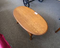 Oval Oak Coffee Table | New England Home Furniture Consignment