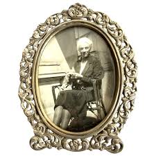 Dutch Silver Filigree Oval Picture Frame. For Sale at Ruby Lane