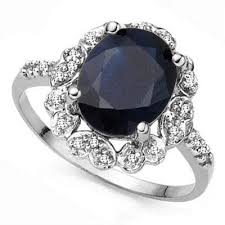 SPARKLING 3.00 CT GENUINE BLACK SAPPHIRE & 2 PCS ...