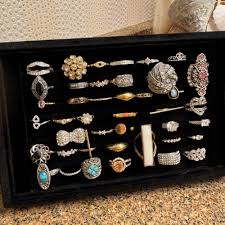 Huge fashion ring lot some are signed. Not tested