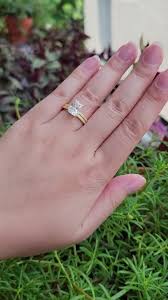 Yellow Gold Engagement Ring Set, 3 Carat (9*7mm) Radiant Cut ...