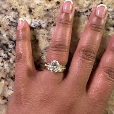 Oval Cut Moissanite Engagement Ring Set Vintage Yellow Gold ...