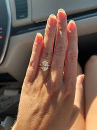 My husband gave me an oval diamond for our ten year ...