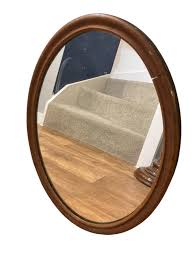 Antique Edwardian Oval Mahogany framed Wall Mirror For Sale at 1stDibs