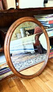 Oval Wood Frame Mirror 22 Inch Solid Cherry - Etsy