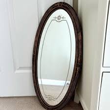 Antique 1923 Etched Floral Ornate Wood Framed Wall Mirror, Art Deco Mirror, Vintage Mirror, Etch Mirror - Etsy