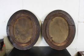 Pair 18th Century Colonial Oil Paintings Husband Wife American Oval Portrait 35"