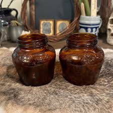 Pair of 1976 Anchor Hocking Brown Bean Jars - Boston Tea ...