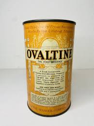 Vintage OVALTINE TIN $1.00 Size Canister 14 oz 6 inches. | eBay