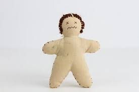 Vintage Plush Voodoo Doll Ornament, Made in Taiwan, 4 1/4 ...