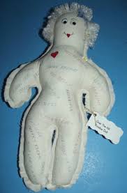 Voodoo Doll Over the Hill Gag Gift Handcrafted White Fabric ...