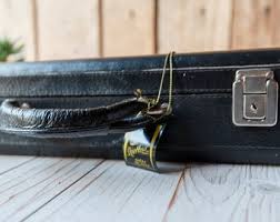 Vintage Black Leather Briefcase - Etsy