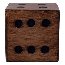 Natural Wood Dice, 4"