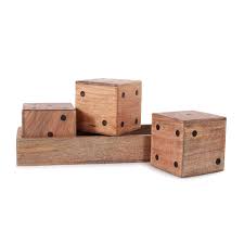 Red Barrel Studio® Deshaundra Wooden Dice Set and Tray | Wayfair