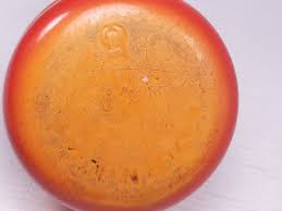 Vintage Flame Orange Enameled Cast Iron Saucepan, 2.5cups ...