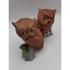 Double Owl Figurine | eBay