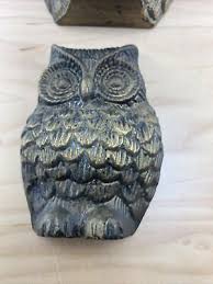 Vintage Set Of Two Metal Gold Tone Wall Or Free Standing Owls.4''-4.5'' | eBay